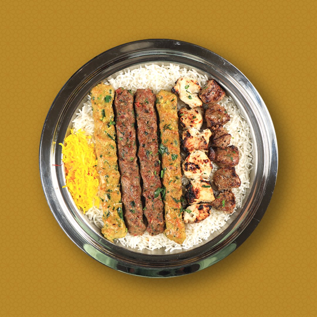 Mix grill with white rice